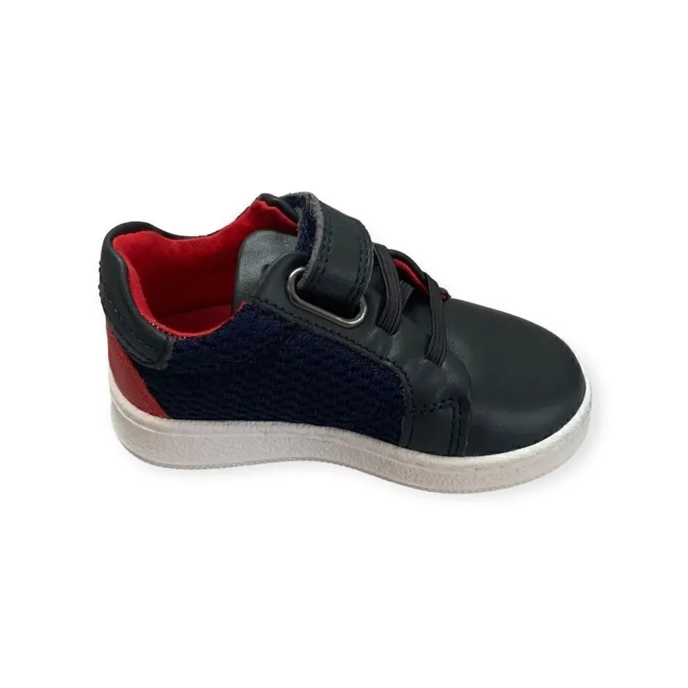 Hugo Boss velcro strap combo navy leather walkers crib shoes, size 19